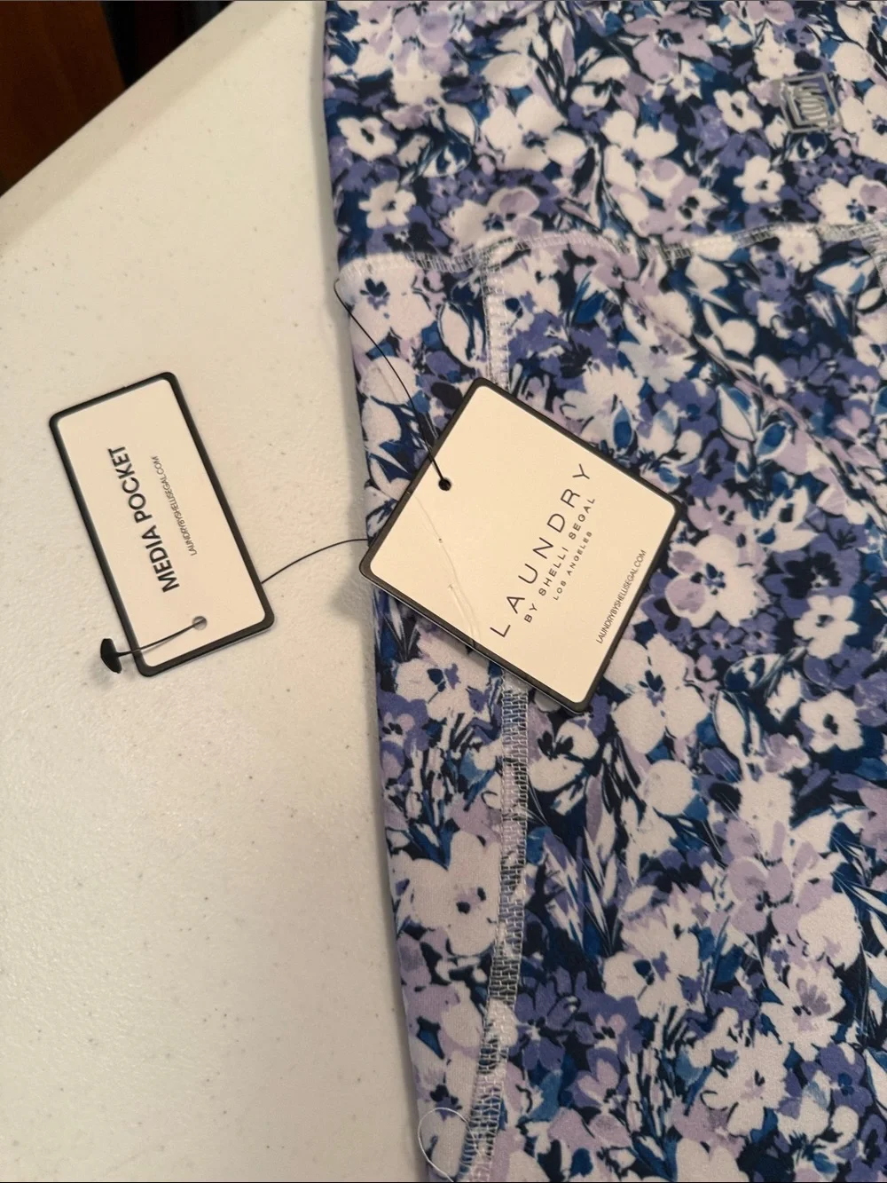 Laundry By Shelli Segal Blue & Purple Floral Jeggings